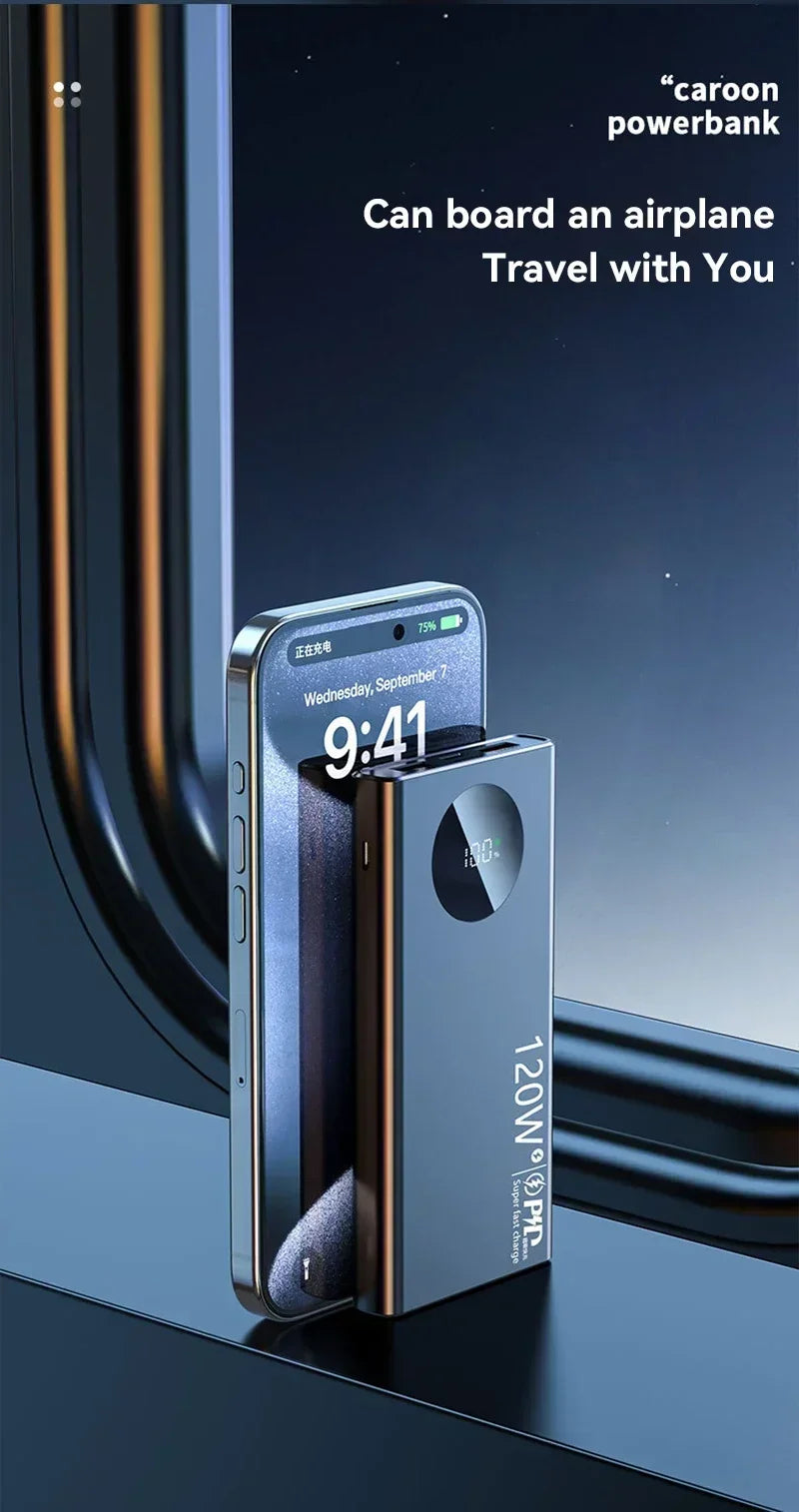 Xiaomi 120W 500000mAh High Capacity Power Bank Fast Charging Powerbank Portable Battery Charger For iPhone Samsung Huawei 2025