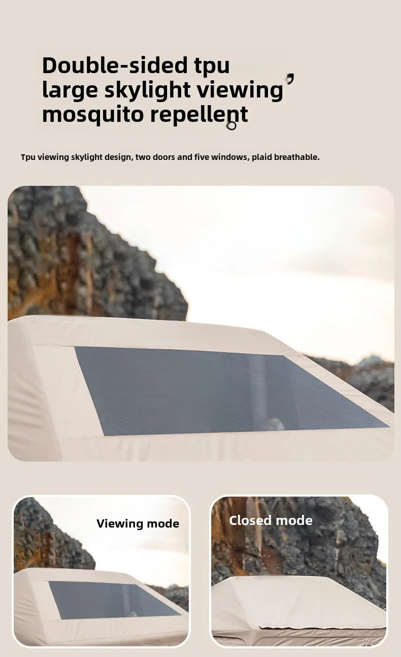 MOUNTAINHIKER Outdoor Camping 2-5 Person Waterproof Family Awning Beach Tent Quick Open Fishing Tent Picnic Park Anti-UV Shade