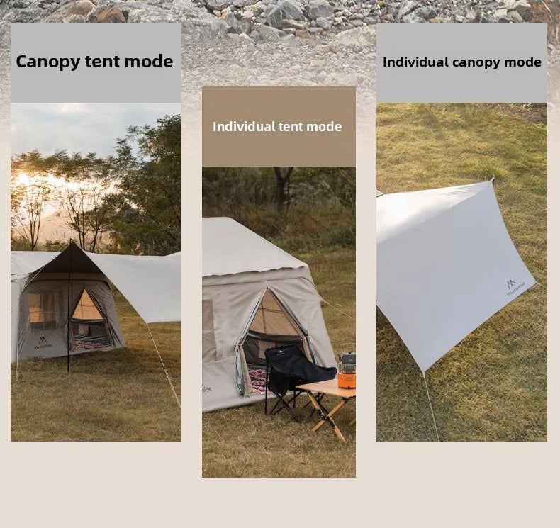 MOUNTAINHIKER Outdoor Camping 2-5 Person Waterproof Family Awning Beach Tent Quick Open Fishing Tent Picnic Park Anti-UV Shade