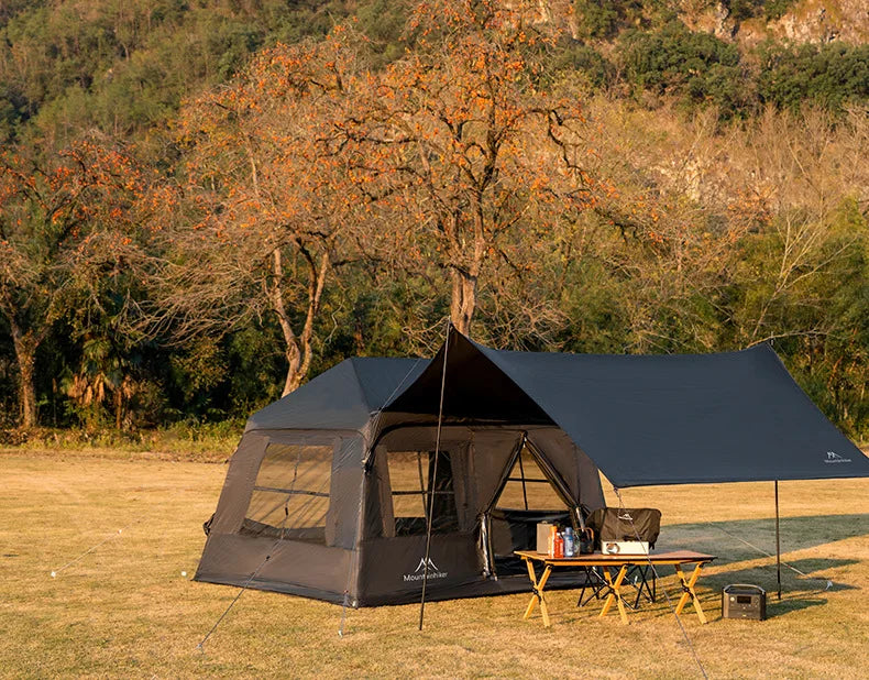 MOUNTAINHIKER Outdoor Camping 2-5 Person Waterproof Family Awning Beach Tent Quick Open Fishing Tent Picnic Park Anti-UV Shade