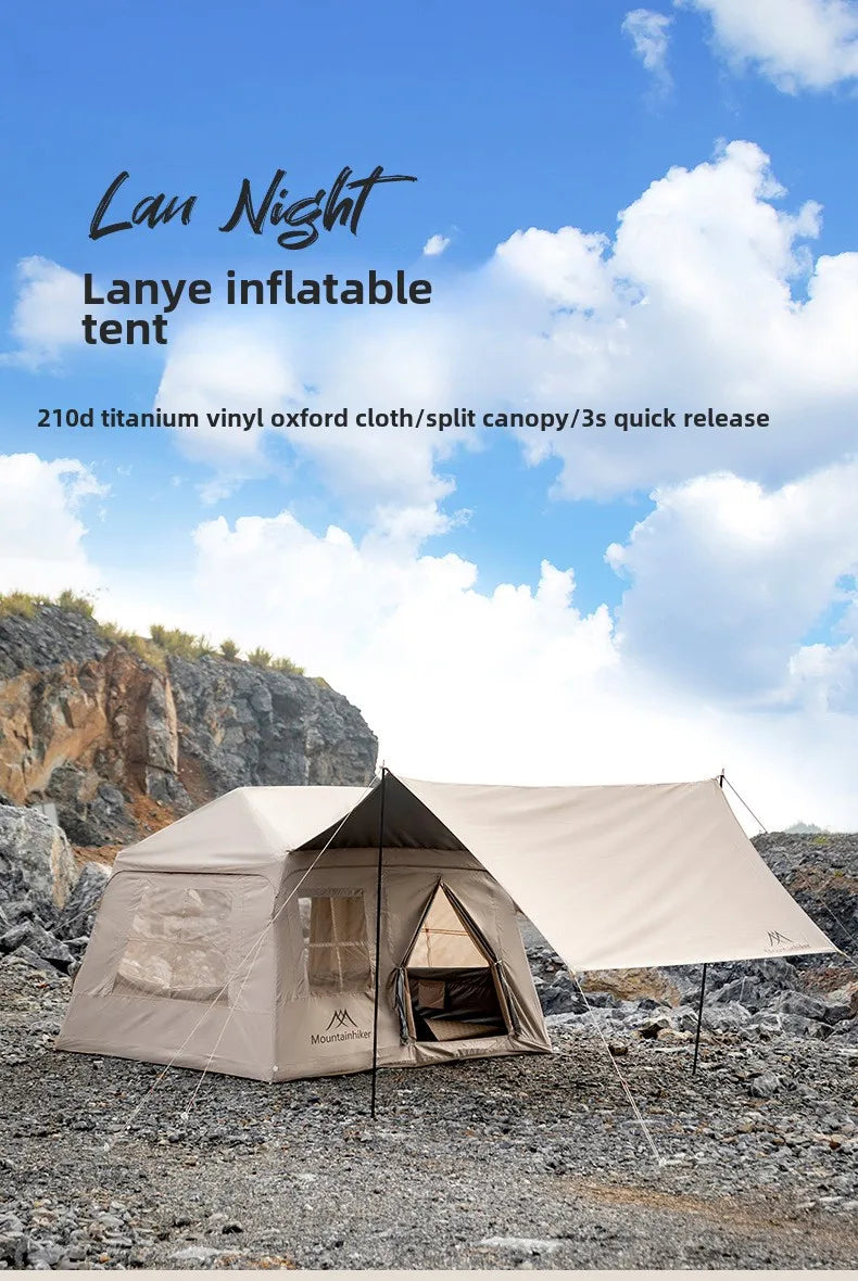 MOUNTAINHIKER Outdoor Camping 2-5 Person Waterproof Family Awning Beach Tent Quick Open Fishing Tent Picnic Park Anti-UV Shade