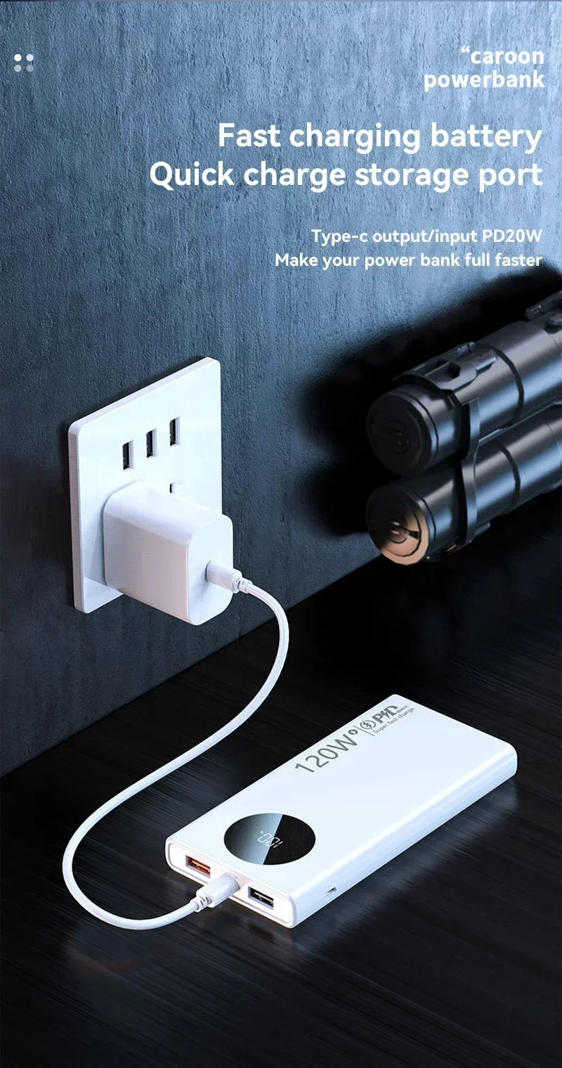 Xiaomi 120W 500000mAh High Capacity Power Bank Fast Charging Powerbank Portable Battery Charger For iPhone Samsung Huawei 2025