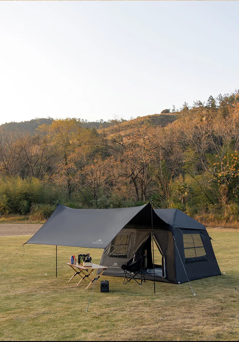 MOUNTAINHIKER Outdoor Camping 2-5 Person Waterproof Family Awning Beach Tent Quick Open Fishing Tent Picnic Park Anti-UV Shade