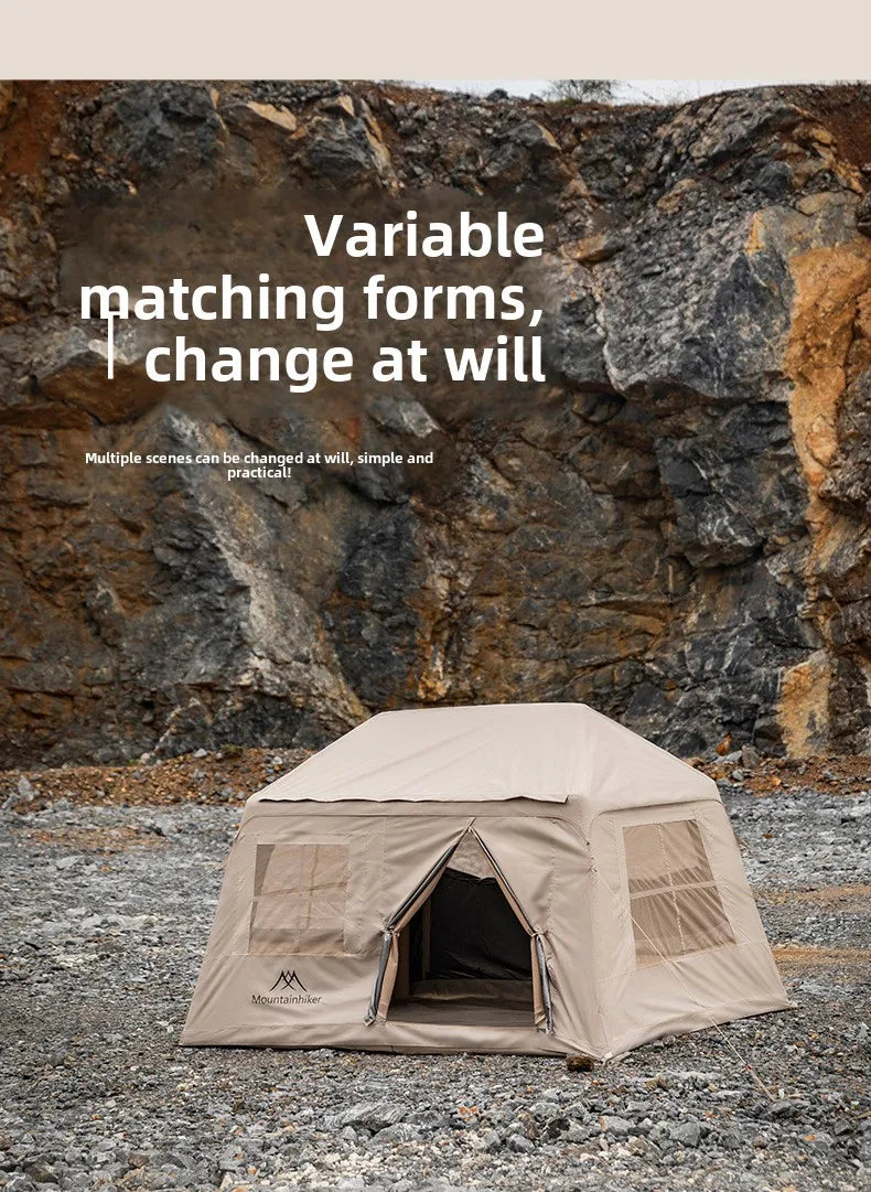 MOUNTAINHIKER Outdoor Camping 2-5 Person Waterproof Family Awning Beach Tent Quick Open Fishing Tent Picnic Park Anti-UV Shade