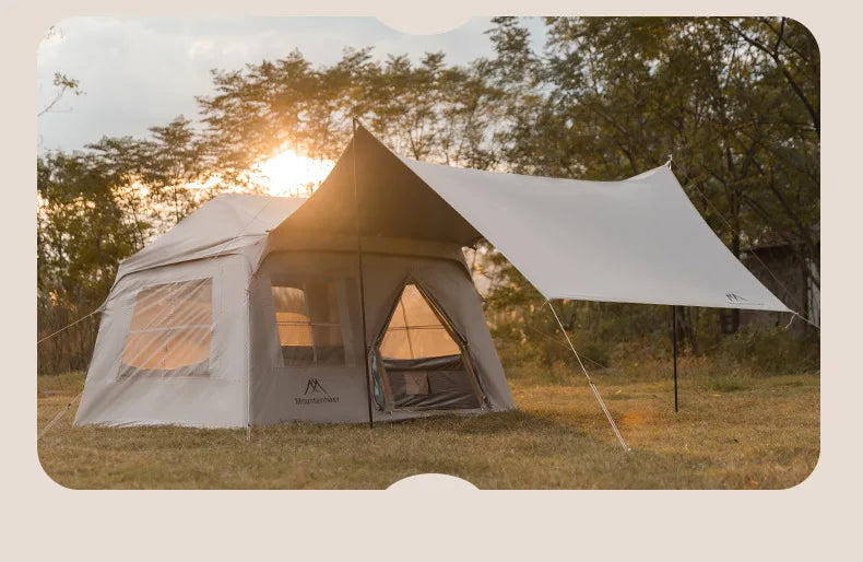 MOUNTAINHIKER Outdoor Camping 2-5 Person Waterproof Family Awning Beach Tent Quick Open Fishing Tent Picnic Park Anti-UV Shade